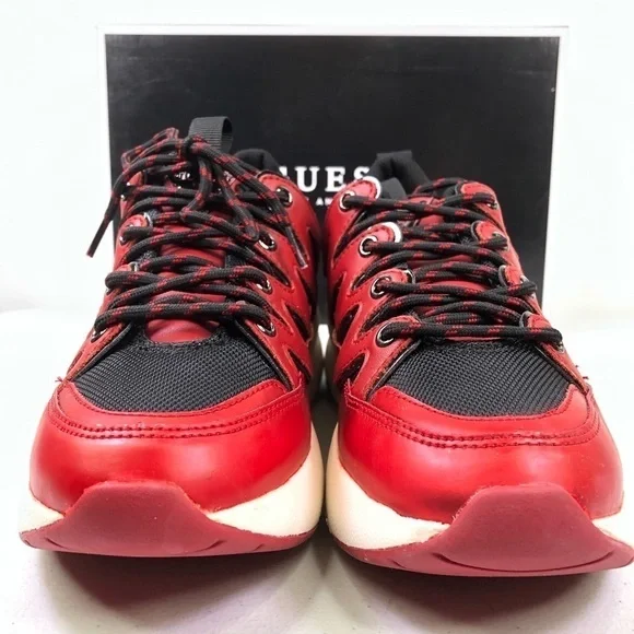 GUESS Tane Dark Red Low Top Sneakers - Picture 4 of 9